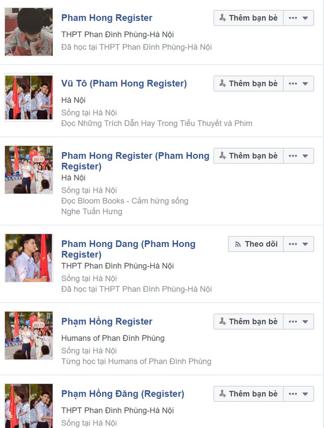 Hotboy cầm cờ trường Phan Đình Phùng lộ ảnh thời cấp 2, xuất hiện loạt tài khoản mạo danh trên Facebook - Ảnh 3.