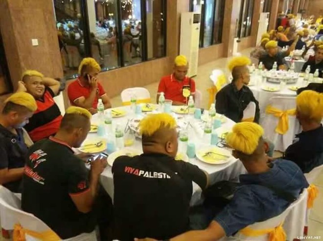 Hàng nghìn thanh niên nhuộm tóc vàng để được thưởng thức bữa ăn miễn phí - Ảnh 3.