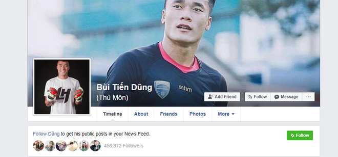 Facebook giả mạo thủ môn Bùi Tiến Dũng có 500.000 người theo dõi! Đây mới là tài khoản thật mọi người ơi - Ảnh 2.