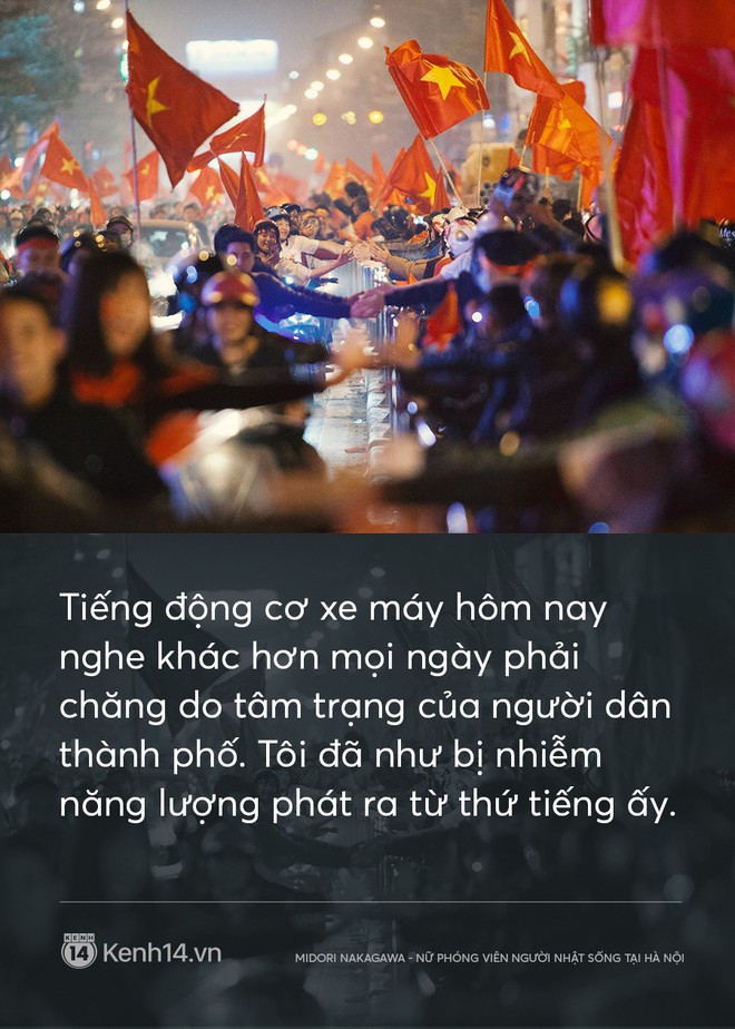 Nữ phóng viên Nhật ngả mũ khi chứng kiến cách ăn mừng U23 của người Hà Nội: Đêm qua quậy tưng bừng vậy mà sáng ra vẫn khoẻ khoắn đi làm! - Ảnh 5.