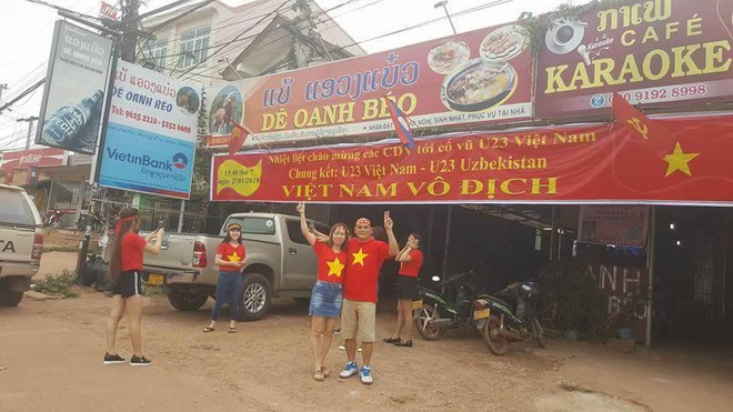 Hội người Việt ở Lào rộn ràng, sẵn sàng bùng cháy hết mình cho trận chung kết lịch sử của U23 Việt Nam - Ảnh 5.