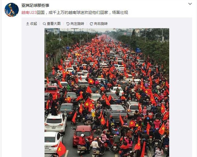 Trung Quốc kinh ngạc vì người hâm mộ Việt Nam quây kín con đường dài 30 km để chào đón đội tuyển U23 trở về - Ảnh 5.