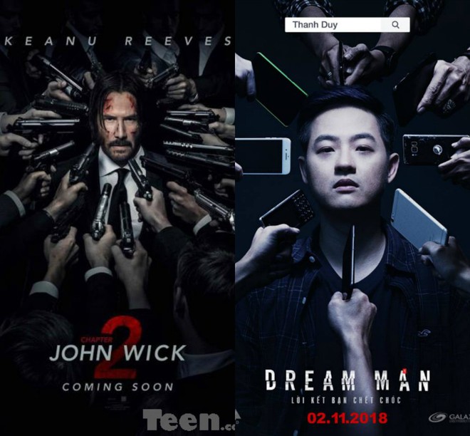 Vừa kiểm duyệt xong, phim kinh dị Việt này lại vướng nghi án đạo nhái poster bom tấn John Wick - Ảnh 1.