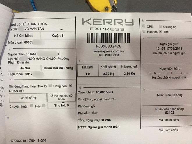NTK L&ecirc; Thanh H&ograve;a bức x&uacute;c v&igrave; c&ocirc;ng ty Kerry Express l&agrave;m thất lạc g&oacute;i bưu phẩm trị gi&aacute; hơn 65 triệu đồng, nhưng chỉ đền 320k - Ảnh 4.