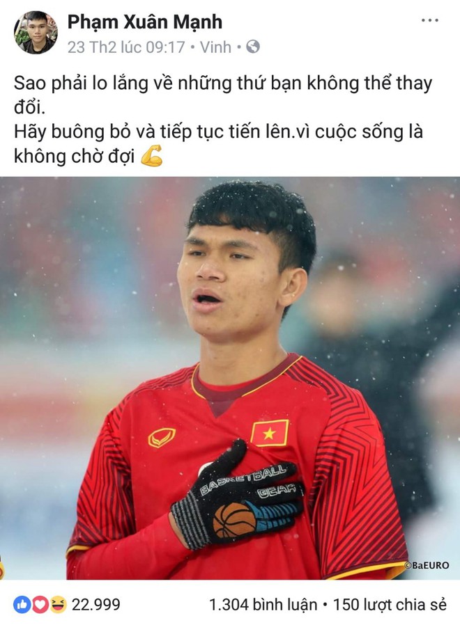 Không còn nghi ngờ gì nữa, Phạm Xuân Mạnh của U23 Việt Nam chính là chàng cầu thủ chỉ cần thở nhẹ là ra cả rổ quote - Ảnh 1.