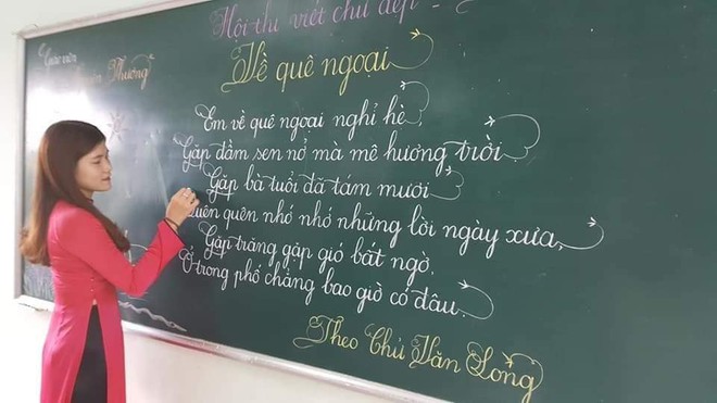 Khi giáo viên tiểu học đi thi viết chữ đẹp: Không máy in hay font chữ xịn sò nào có thể sánh ngang với bàn tay cô giáo! - Ảnh 4.