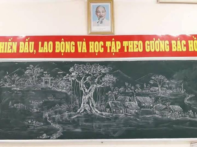 Đâu chỉ viết đẹp hơn đánh máy, giáo viên ngày nay còn vẽ đẹp ngang ngửa hoạ sĩ đây này - Ảnh 4.