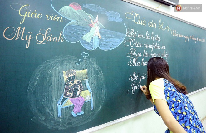 18 cô giáo Quảng Trị viết chữ như vẽ tranh, đẹp hơn máy in: “Danh ...