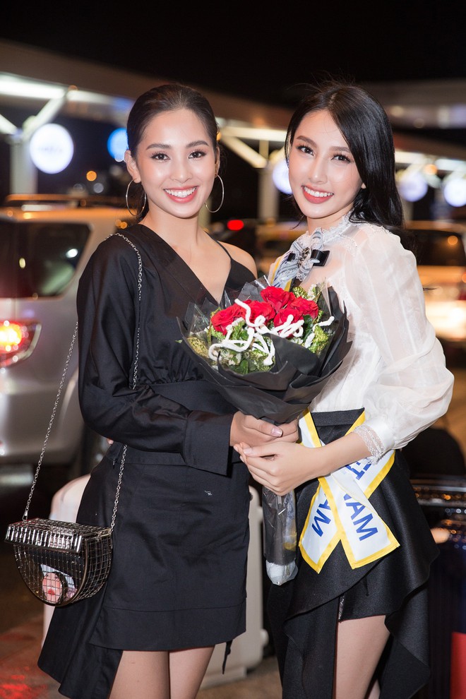 Thuỳ Tiên xúc động đến bật khóc khi Hoa hậu Tiểu Vy, Á hậu Thúy An tiễn lên đường đi Nhật thi Miss International 2018 - Ảnh 9.