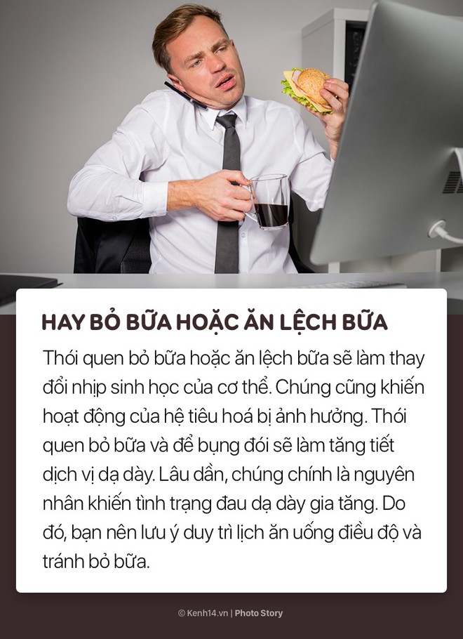 Những người trẻ cần tr&aacute;nh xa những th&oacute;i quen n&agrave;y để kh&ocirc;ng mắc c&aacute;c bệnh về dạ d&agrave;y - Ảnh 1.
