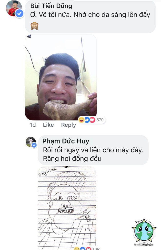 Fan mạo danh Đức Huy vẽ ch&acirc;n dung tuyển Việt Nam si&ecirc;u h&agrave;i hước - Ảnh 3.