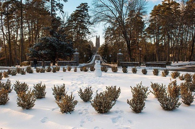 Đã mắt ngắm ngôi trường Đại học đẹp như lâu đài cổ tích dưới trời tuyết trắng xóa - Ảnh 8.