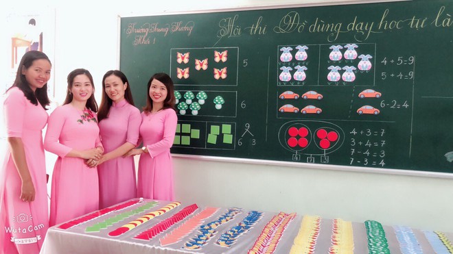 Các cô giáo viết đẹp hơn đánh máy ở Quảng Trị tiếp tục gây sốt với khả năng sáng tạo đồ dùng dạy học không giới hạn - Ảnh 1.
