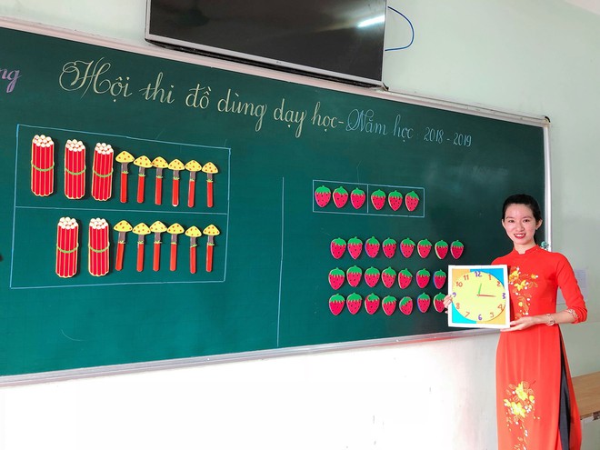 Các cô giáo viết đẹp hơn đánh máy ở Quảng Trị tiếp tục gây sốt với khả năng sáng tạo đồ dùng dạy học không giới hạn - Ảnh 2.
