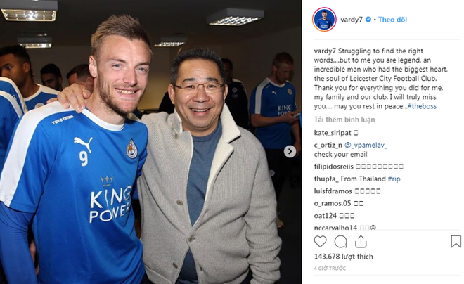 Cầu thủ Leicester đau đớn tột c&ugrave;ng trước sự ra đi của Chủ tịch Vichai - Ảnh 6.