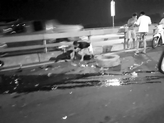Sau khi đăng status thông báo việc nổ lốp xe trên cầu Nhật Tân, tài xế bị xe khách tông chết - Ảnh 2.