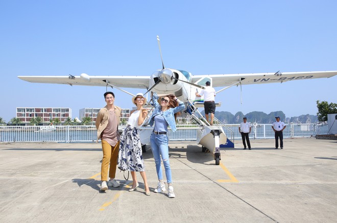 Hồ Ngọc Hà rạng rỡ đón tiếp Chị Đại Next Top châu Á trên thủy phi cơ bay thẳng đến Hạ Long - Ảnh 4.