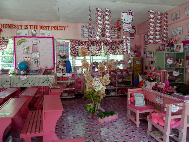 Cô giáo đáng yêu nhất quả đất: Dành 3 năm biến lớp học cũ kỹ thành căn phòng rợp màu hồng Hello Kitty - Ảnh 6.