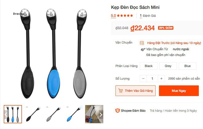 Đọc sách phong cách hắc ám, công phá thị lực với chiếc đèn mini chạy pin, kẹp luôn vào sách này - Ảnh 1.