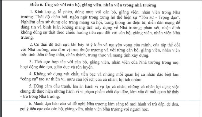 Một trường ĐH ở TP HCM cấm sinh viên lên mạng đăng tin tiêu cực, không đúng sự thật về nhà trường, giáo viên - Ảnh 1.