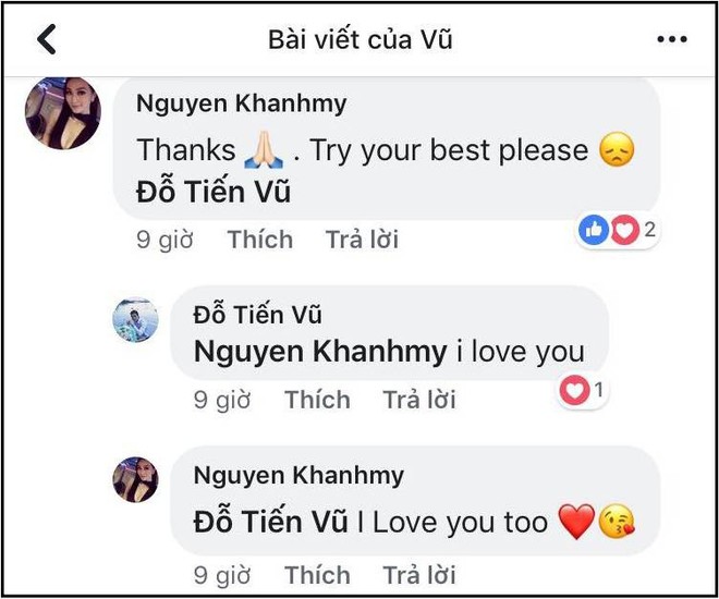 Tiến Vũ bất ngờ đăng ảnh nắm tay tình cảm, thoải mái gọi Khánh My là vợ trên Facebook - Ảnh 2.