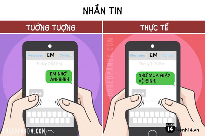 Bộ tranh bóc phốt tình yêu trong tưởng tượng khác thực tế như thế nào? - Ảnh 3.