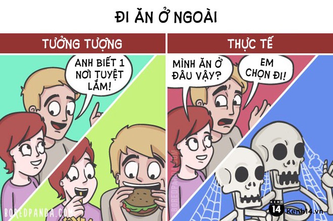 Bộ tranh bóc phốt tình yêu trong tưởng tượng khác thực tế như thế nào? - Ảnh 13.