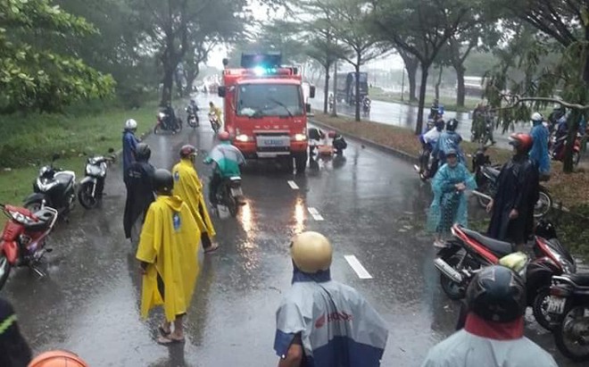 Đi xe máy giữa cơn mưa to kèm gió lớn, 1 người đàn ông bị cây xanh bật gốc đè tử vong - Ảnh 1.