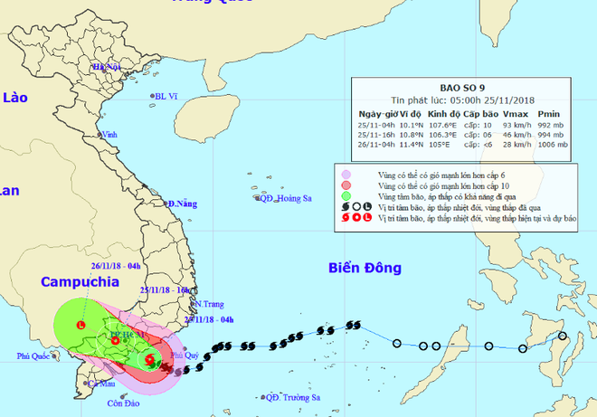 Bão số 9 giật cấp 13 cách Vũng Tàu 60km, gió mưa đang mạnh lên - Ảnh 1.