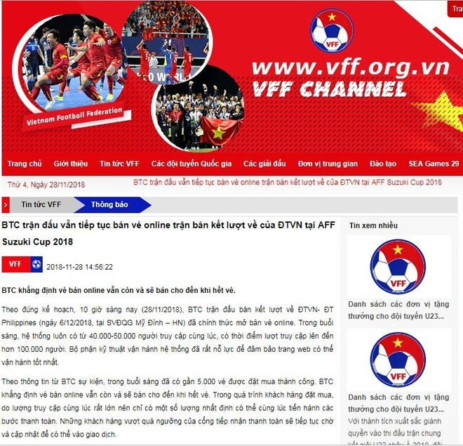 Hãy tận hưởng những trận đấu đỉnh cao của AFF CUP 2018 bằng cách mua ngay vé bóng đá! Chắc chắn bạn sẽ được chứng kiến những cú sút phạt đẹp mắt, những màn tranh chấp kịch tính và cả những bàn thắng rực rỡ. Đừng bỏ lỡ cơ hội này!