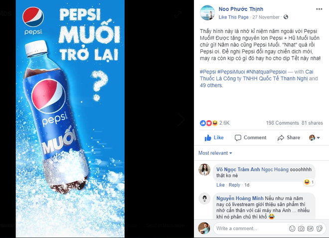 Pepsi Muối c&ocirc;ng khai thả th&iacute;nh sẽ quay lại m&ugrave;a Tết n&agrave;y: Huỳnh Lập x&eacute;o xắt&rdquo;, Noo Phước Thịnh hờ hững! - Ảnh 2.