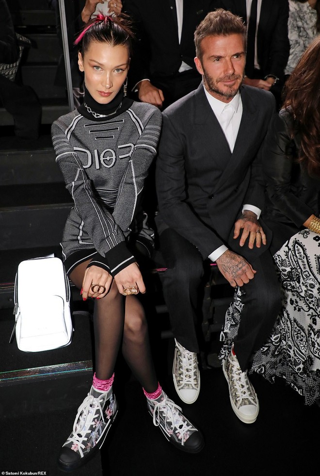 Ngồi cạnh Bella Hadid, David Beckham quyết không nhìn người đẹp lấy 1 lần để tránh Victoria ghen? - Ảnh 3.