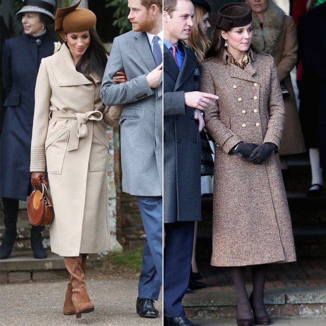 Chẳng tỏ ra ganh đua hay copy, thế m&agrave; C&ocirc;ng nương Meghan v&agrave; Kate lắm khi giống hệt hai chị em song sinh - Ảnh 6.