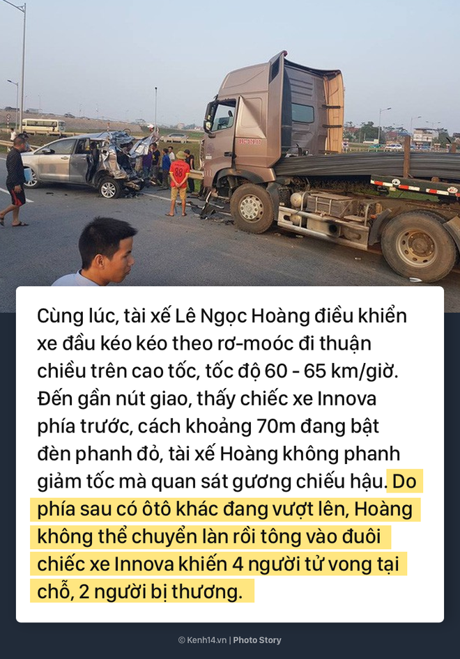 To&agrave;n cảnh vụ xe container đ&acirc;m n&aacute;t đu&ocirc;i xe Innova đang đi l&ugrave;i tr&ecirc;n đường cao tốc, l&agrave;m 6 người thương vong - Ảnh 3.