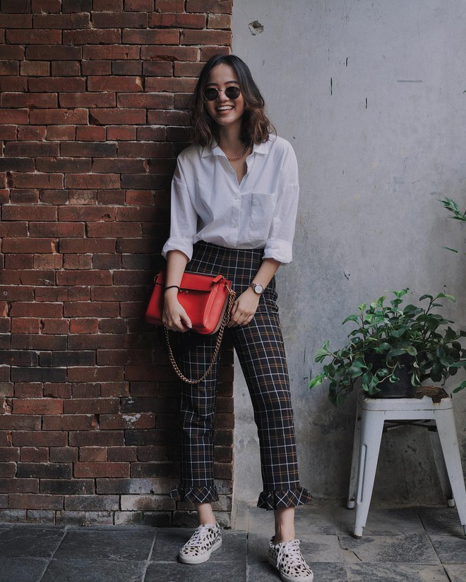 Quần kẻ đẹp v&agrave; trendy th&igrave; ai cũng biết nhưng diện sao cho t&ocirc;n d&aacute;ng, ưng mắt th&igrave; c&aacute;c n&agrave;ng sẽ cần 3 tips sau - Ảnh 13.