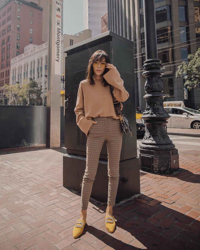 Quần kẻ đẹp v&agrave; trendy th&igrave; ai cũng biết nhưng diện sao cho t&ocirc;n d&aacute;ng, ưng mắt th&igrave; c&aacute;c n&agrave;ng sẽ cần 3 tips sau - Ảnh 9.