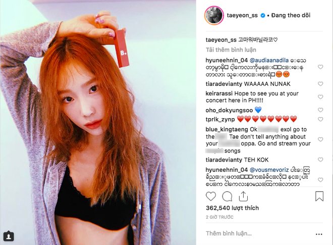 Dân tình tá hỏa vì Taeyeon ngây thơ ngày nào giờ phanh áo khoe nội y táo bạo trên Instagram - Ảnh 1.