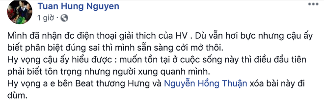 Chế lời bài hát tục tĩu, Hoa Vinh được Tuấn Hưng tha thứ nhưng khán giả liệu có chấp nhận? - Ảnh 1.