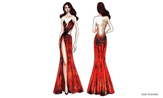 M&igrave;nh Catriona Gray mặc đầm đỏ rực khiến Top 5 Miss Universe 2018 bị v&iacute; như nh&oacute;m T&acirc;n Hoa hậu v&agrave; những người bạn - Ảnh 4.