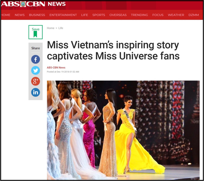 H&agrave;ng loạt b&aacute;o quốc tế hết lời khen ngợi H&rsquo;Hen Ni&ecirc; sau th&agrave;nh t&iacute;ch tại Miss Universe 2018 - Ảnh 3.