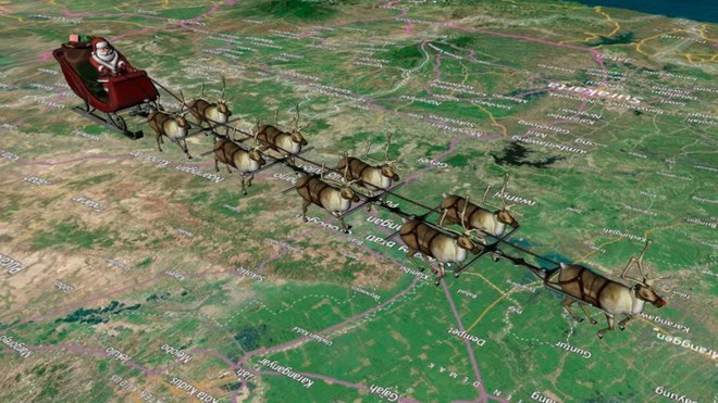 Theo dõi hành trình ông già Noel qua tổng đài của không quân Mỹ - Ảnh 2.