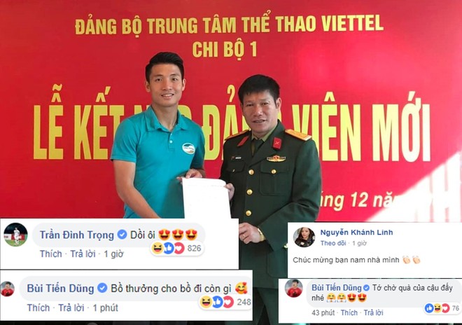 Được kết nạp Đảng, Tiến Dũng l&ecirc;n tiếng đ&ograve;i qu&agrave; mừng từ Đ&igrave;nh Trọng v&agrave; bạn g&aacute;i Kh&aacute;nh Linh - Ảnh 1.