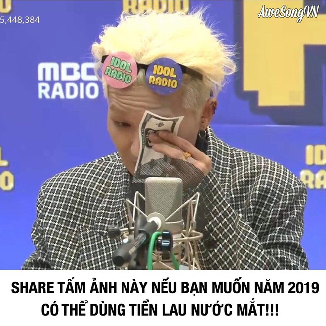 Hãy share tấm ảnh này của Mino (WINNER) nếu bạn muốn năm 2019 mình có thể dùng tiền để lau nước mắt! - Ảnh 2.