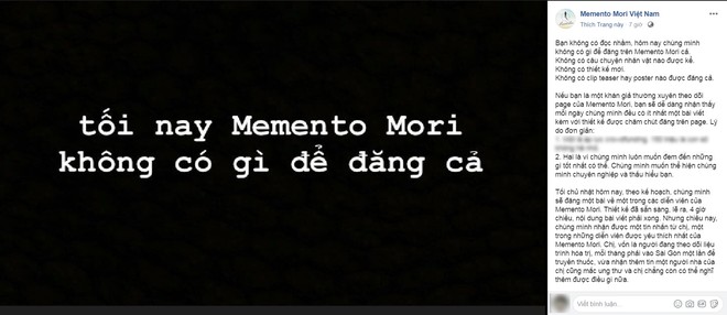 Tối nay Memento Mori không có gì để đăng cả - Phía sau dòng thông báo khiến ai cũng phải dành 5 phút suy nghĩ về bản thân - Ảnh 1.