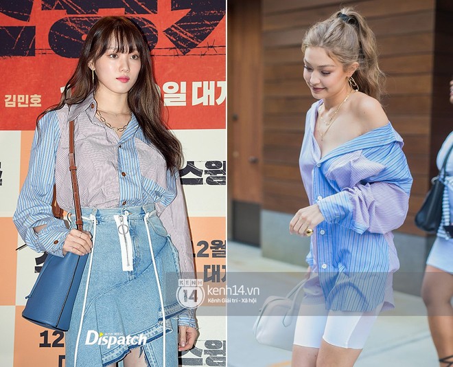 Quả là Gigi Hadid, diện áo “luộm thuộm” như Lee Sung Kyung mà trông khác biệt hoàn toàn - Ảnh 8.