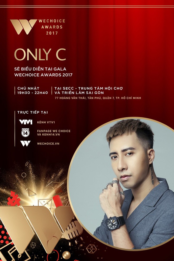 Only C, Lou Hoàng, Suni Hạ Linh xác nhận góp mặt tại Gala WeChoice Awards 2017 - Ảnh 1.