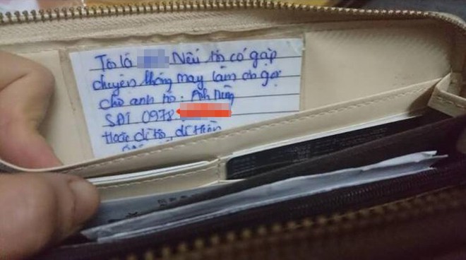 Câu chuyện may mắn ngày cuối năm: Cô gái Hà Nội được trả lại ví đánh rơi nhờ mảnh giấy nhỏ bên trong - Ảnh 2.