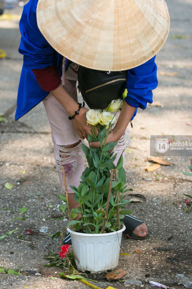 Sau khi tiểu thương tự tay đập chậu trưa 30 Tết, hàng chục người dân lao vào hôi hoa - Ảnh 7.