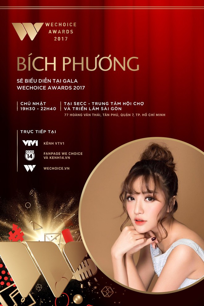 Bích Phương và Bảo Anh là 2 ca sĩ tiếp theo xác nhận biểu diễn tại Gala WeChoice Awards 2017 - Ảnh 1.