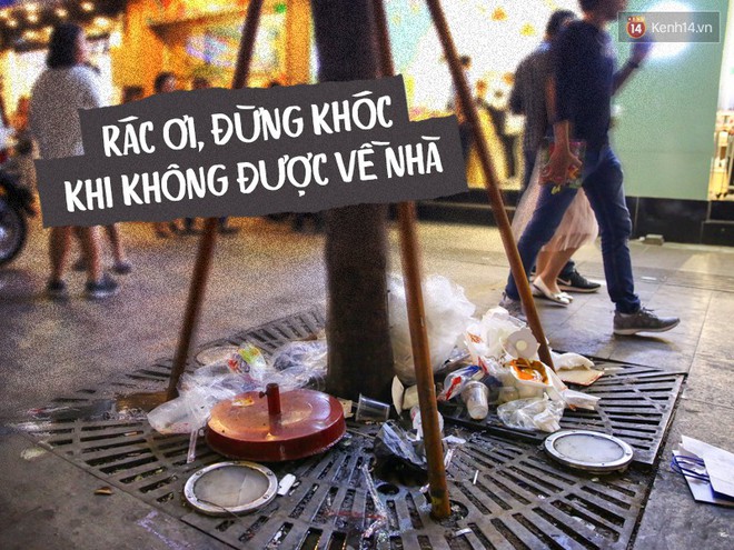 Rác ngập phố đi bộ Nguyễn Huệ sau Tết và tâm tư của người trẻ: “Là người duyên dáng, chúng ta khư khư rác trong tay đến khi tìm thấy sọt” - Ảnh 1.